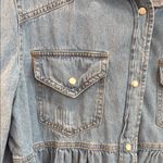 Entro Button Down Peplum Western Tencel Shirt {Size Small} Photo 1