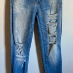 American Eagle  Lite Wash Distress Ripped Super Stretch X Skinny Denim Jeans #Pk Photo 0