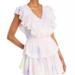 Love Shack Fancy Gwen Ruffled Sleeve Tie Dye Mini Dress Women’s Sz S Photo 0
