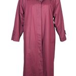 London Fog 90s Vintage  Women's Trenchcoat Red with Green Plaid Lining Size 6 Photo 0