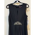 Eliza J Women Dress Size 14 Black Sleeveless Maxi Stretch Rhinestones Photo 2