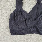 Free People Intimately Womens Bralette L Black Lace Stretch Racerback Pullover Photo 2