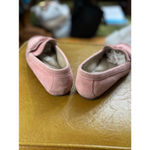 Women's Lands' End Pink Suede Loafers Size 7.5 Photo 2