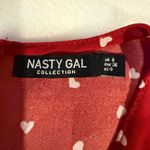 Nasty Gal  Red Dress with White Heart Pattern Photo 3