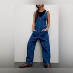 Free People NWOT We The Free High Roller Jumpsuit - Sapphire blue - Small Photo 2