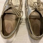 Sperry Top-Sider Boat Shoes Gold Metallic Leather Tweed Size 9 Photo 6