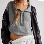 Free People  We The Free Kitty Half-Zip Cotton Pullover in Frosted Earth Sz L 💛🎀 Photo 0