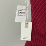Good American NWT Dress Size 3/4 L/XL Angled Rib Mock Halter Midi Team Cardinal Photo 6