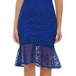 Guess  Dress Size 4 Blue Lace Strappy V Neck‎ Sleeveless NEW Photo 0