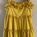 Listicle Yellow Ruffle Tiered Dress Photo 0