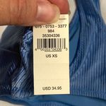 Aerie Bikini Top Womens Size XS Scoop Blue Ribbed NWT Removable Pads Photo 2