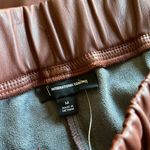 NWOT INC International Concept Faux Leather Joggers Pant High Waisted M Brown Size M Photo 5