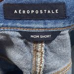 Aeropostale Mom Shorts Women's Size 2 27x3.5 Cuffed Distressed High Rise Blue Photo 2