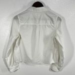 Marine layer  White Cotton‎ Dobby Button Down Blouse Womens Small Textured  Shirt Photo 3