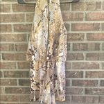 Tyche  Backless Snake Print Shorts Romper - Tan and Cream Photo 2