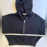 We Wore What  Black Half Zip Cropped Hoodie S NWT Photo 5