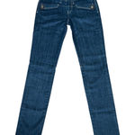 Roberto Cavalli Low Rise Straight Slim Leg Jeans Dark Wash Flap Pocket 27x34 Photo 0