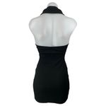 Princess Polly Black Ribbed Sleeveless Collared Halter Mini Bodycon Tank Dress 4 Photo 1