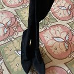 Marc Fisher LTD OSHI SUEDE OVER-THE-KNEE BOOT Western Whimsygoth riding rockstar festival OTK Tall Black Suede Zip chunky block heeled Photo 2