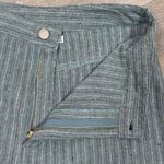 Princess Polly  Rach Striped Linen Blend Flare Leg Crop Pants Teal Grey 8 Photo 7