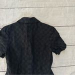 Tamotsu dark blue patterned short sleeve blazer top size small Size M Photo 8