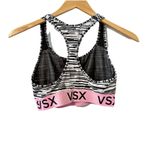 Victoria's Secret Victoria Secret VSX Sports Bra Pink Black Heather Band Logo Racerback Sz Small Photo 1