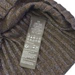 AllSaints Patrice Ribbed Knit Sheer Top Size XS Sparkly Metallic Blue Mock Neck Photo 5