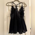 fab'rik Black Lacy Flowy  Top Photo 1
