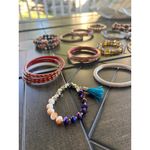 Vintage Lot of 20+ ladies fancy embellished costume bangle Bracelets Photo 5