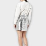 The Drop Women's Flora Sequin Mini Skirt Silver Size M Size M Photo 3