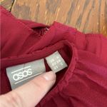 ASOS  Pleated Sheer And Solid Crop Top Midi Dress size 2 special occasion Photo 1