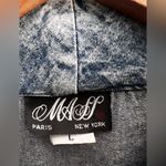 Mass Vintage 80's Denim Dress Acid Wash Stud Snap long sleeve L Blue Size L Photo 2