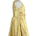 Eshakti Women’s Plus Dress Fit Flare Ruched Waist Yellow Floral Size 14/16 Photo 2