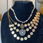 Golden Beach Babe Necklace Set 2pcs EUC Shells Gold Photo 0
