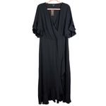 City Chic NWT  Flutter Me Maxi Dress Black Size M / 18 Photo 3