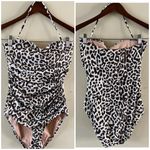 J.Crew leopard ruched swimsuit NEW Photo 4