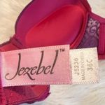 Jezebel  Padded Push Up Underwire Bra with lace trim Size 36C Photo 8