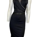 La Pateau Shimmery Mesh Cutout Open Back Mini Dress Black Size 4 NWT Photo 0