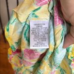 Umgee  Floral Mini Dress - blue green pink smocked back L Photo 6