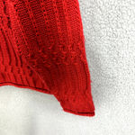 The Limited Vintage Sweater Womens Medium Red Chunky‎ Knit Crochet Oversized Boho Photo 4
