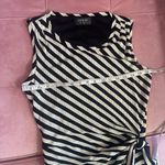Guess Hailey Side Ruched Striped Dress Black/White medium fit Photo 9