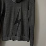 Aviator Nation  M Bolt Gray Zip-Up Hoodie Photo 6