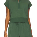 Varley Kelly Half Zip Sweatshirt & Atrium High Rise Shorts Cilantro Green | S Photo 0