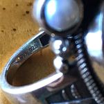 Royston Blue Horizon Turquoise White Pearl Cocktail Ring Size 6 Photo 3