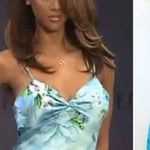 Victoria's Secret Vintage 90s Silk Blue Tropical Floral Slip Dress Size Small Photo 9