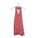 Lulu's Lean Close Floral Print Swing Dress Size XS Red Ivory White High Neck Photo 1