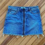 Free People We the Free Zip It Up Denim Mini Skirt Size 29 Photo 1