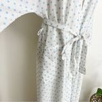 Erika Taylor Vintage Kimono Sleeve White Polka Dot House Robe Photo 4