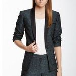 Elizabeth and James NWT $700 Blazer Jacket 8 New Dixie Dark Emerald Green Black Photo 0