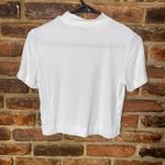 Aritzia Babaton White Formarib Short Sleeve Mock Neck Knit T-Shirt Size Medium Photo 7